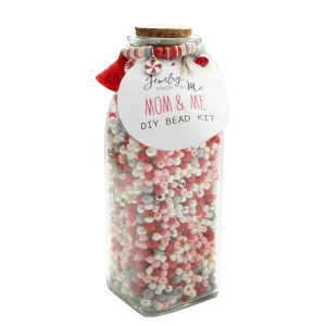 Peppermint Dreams Milk Bottle Bead Jar