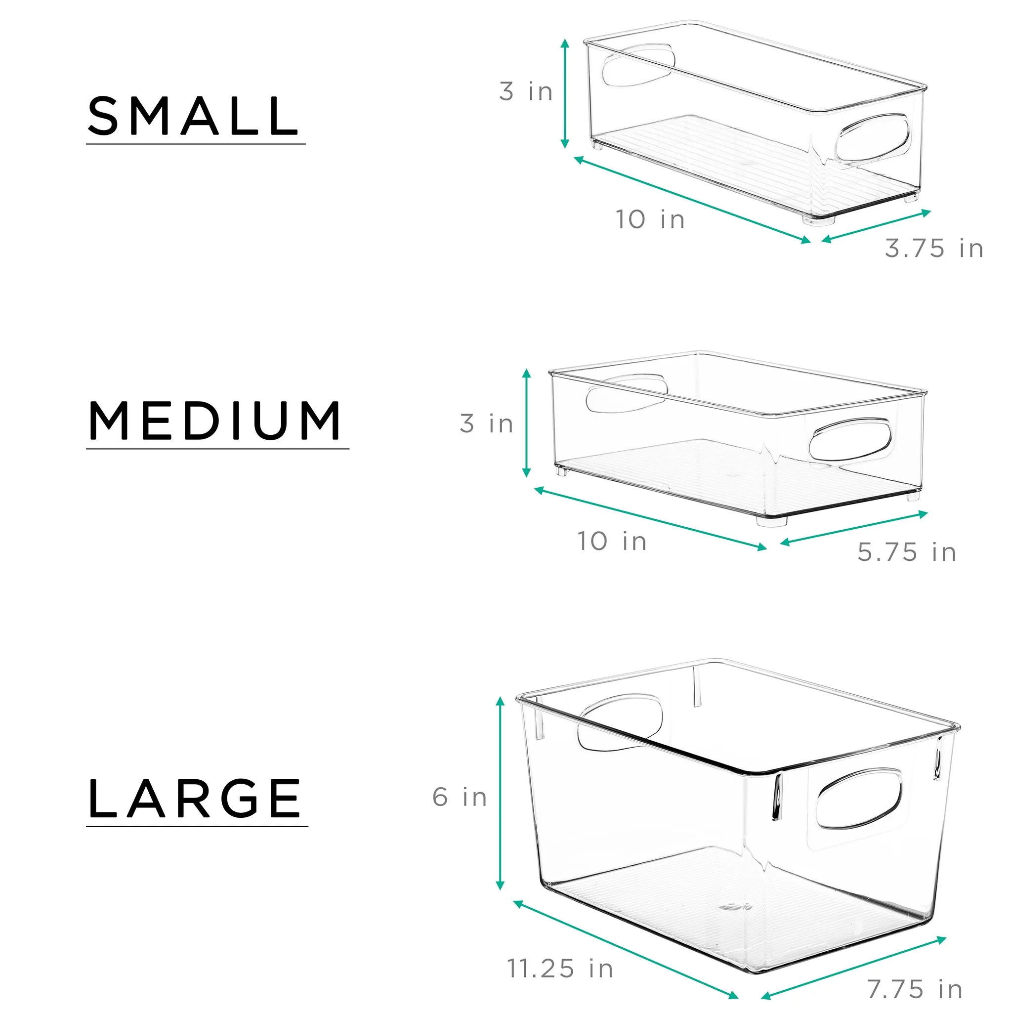 Plastic Container Bin Set (10 Pack)