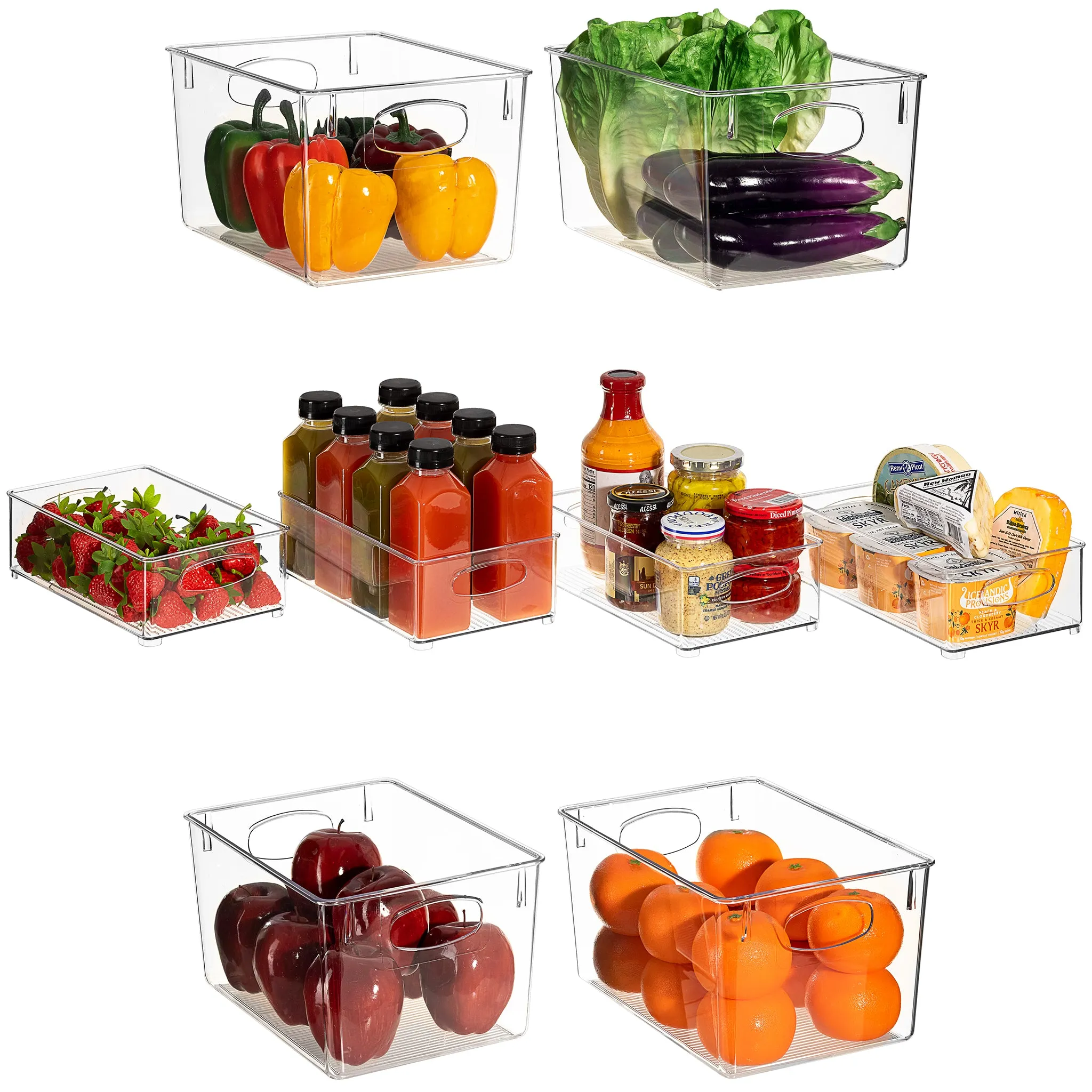 Plastic Container Bin Set (10 Pack)