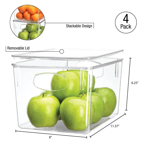 Plastic Container Bins with Lids