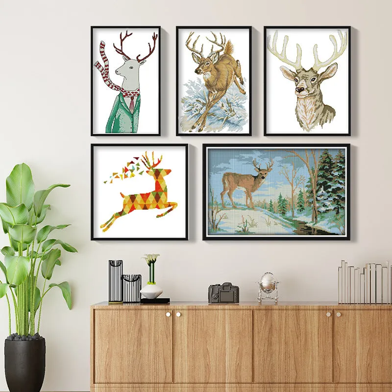 Poppy Crafts Cross-Stitch Kit 63 - The Deery in the Forest*