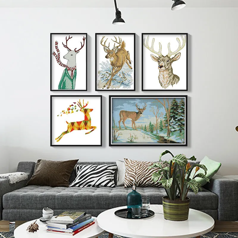 Poppy Crafts Cross-Stitch Kit 63 - The Deery in the Forest*