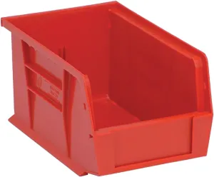 Quantum Storage Systems Ultra RQUS210RD-UPC Ultra Stack and Hang Bin, 15 lb, Polypropylene, Red, 5-3/8 in L, 4-1/8 in W :EA: QUANTITY: 1