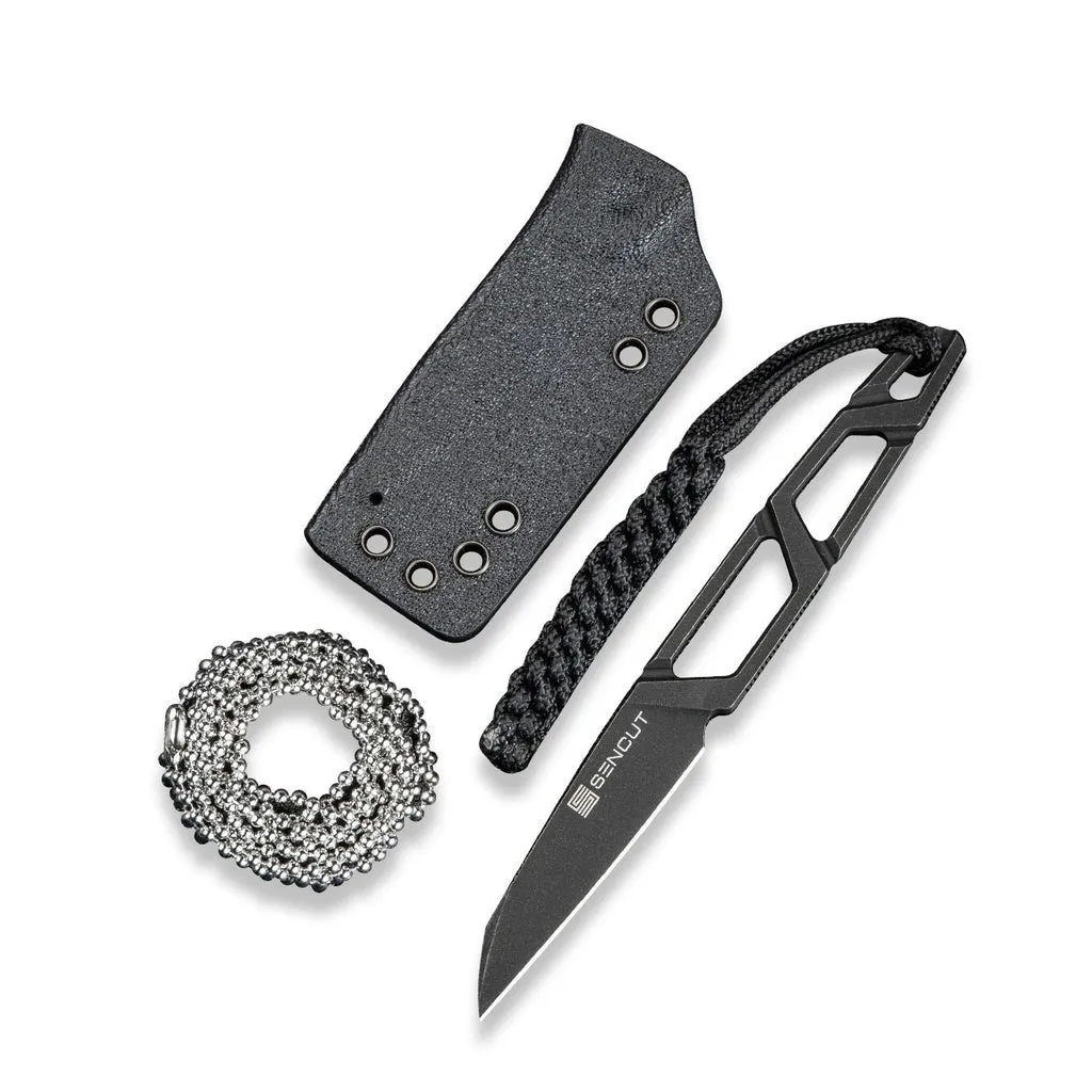 SENCUT TEXO Fixed Blade Knives Skeletonized One-Piece 1.97 Inches 9Cr18MoV Blade S23095-1