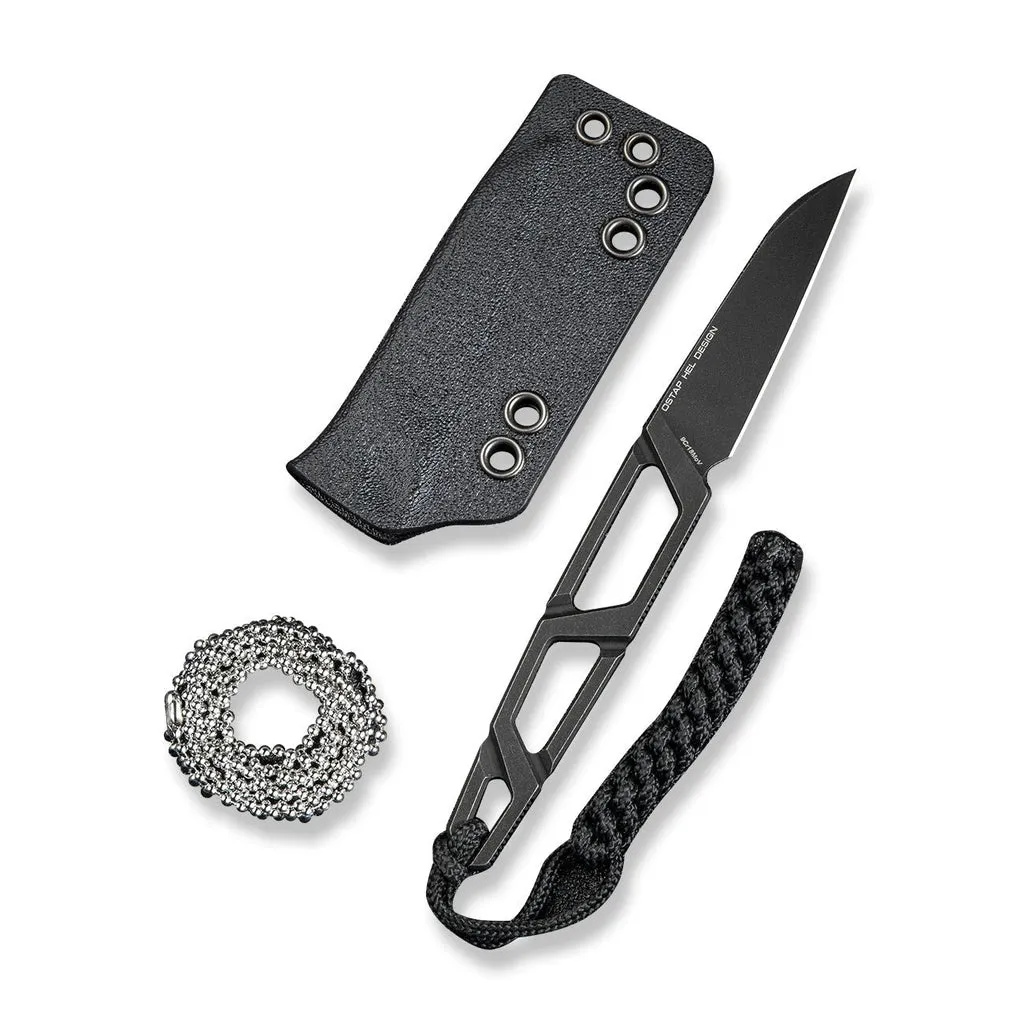 SENCUT TEXO Fixed Blade Knives Skeletonized One-Piece 1.97 Inches 9Cr18MoV Blade S23095-1