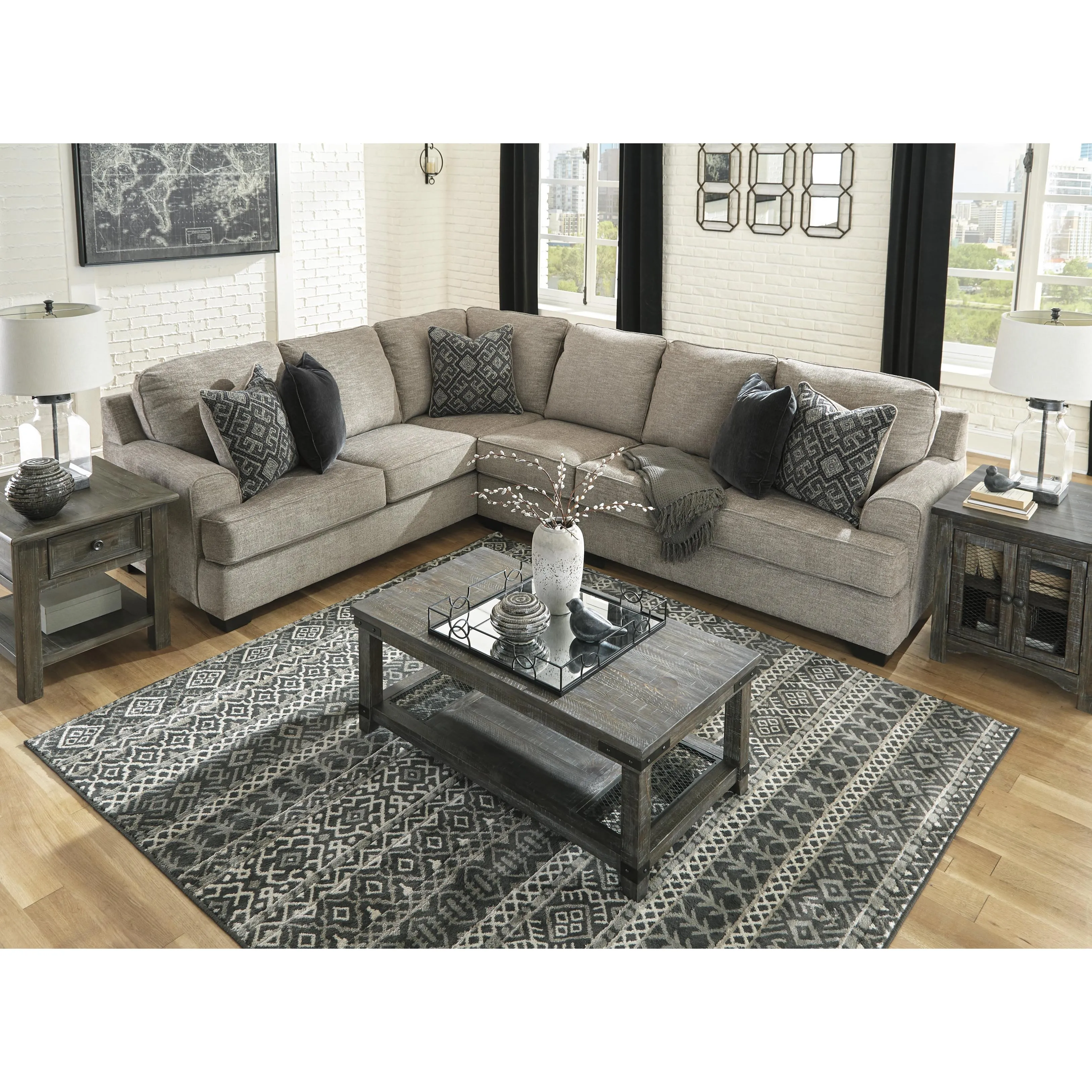 Signature Design by Ashley Bovarian Fabric 3 pc Sectional 5610348/5610346/5610356