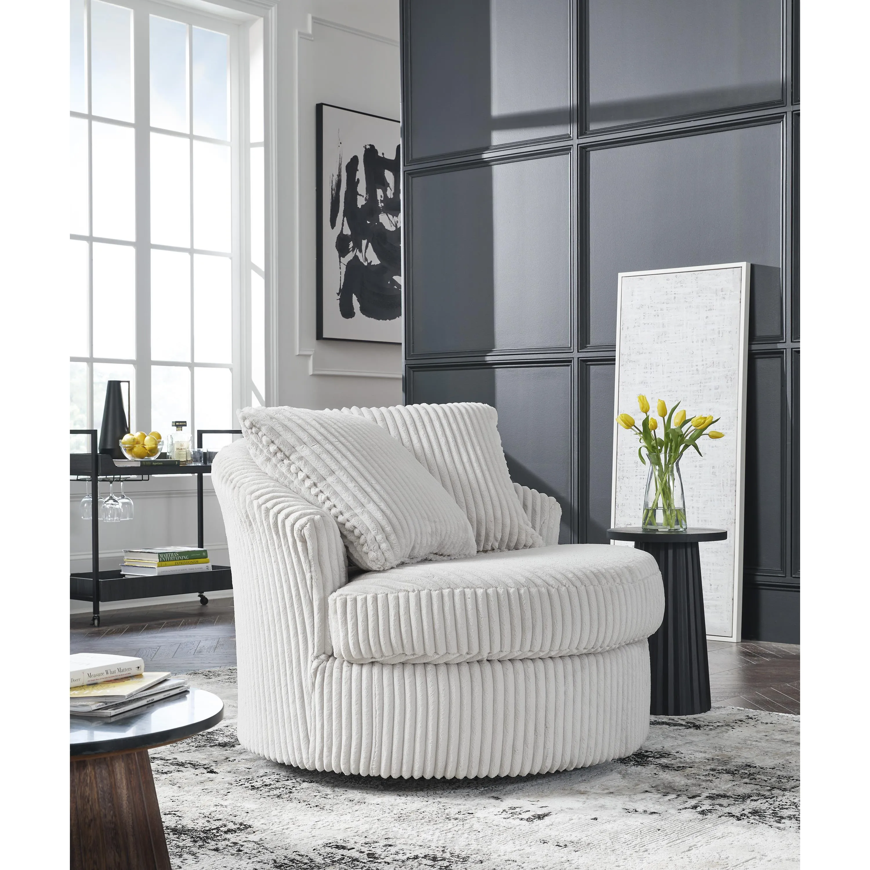 Signature Design by Ashley Gramwell Swivel Fabric Accent Chair A3000724
