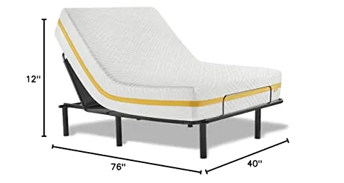 Simmons - Gel Memory Foam Mattress - 12 Inch, Twin Size, Plush Feel, Motion Isolating, Moisture Wicking Cover, CertiPur-US Certified, 100-Night Trial