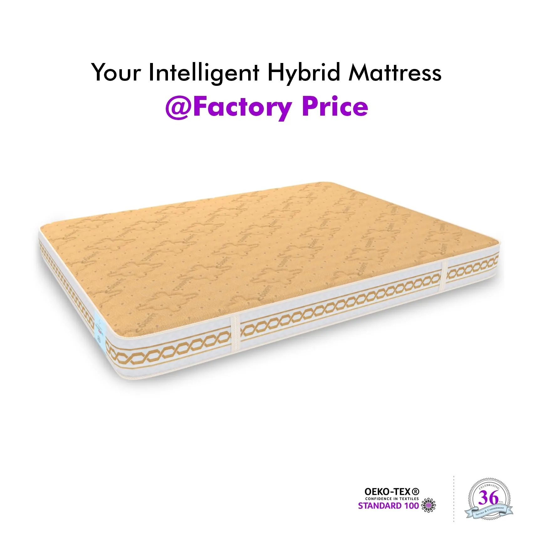 SLEEPSPA Super Contour High Tensile Bonnell Spring 8 inch Double Size Mattress | ISP Technology | for Hotel Like Comfort|for Hard Back Sleepers | with 7 Year Warranty (L x W: 72 inch x 48 inch)
