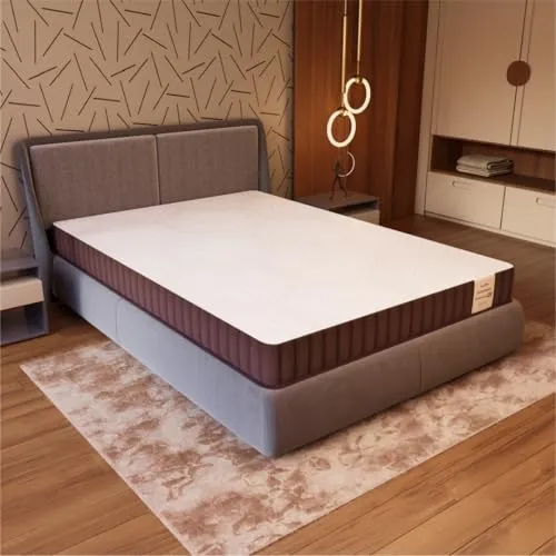 sleepyhug Luxe Pro Pocket Spring Mattress | 5-Zone Orthopedic Support | 15 Years Warranty | Multi-Layer Comfort with CoolFlow Memory Foam | Bouncy Mattress | 72x60x6 Inches, Queen Size