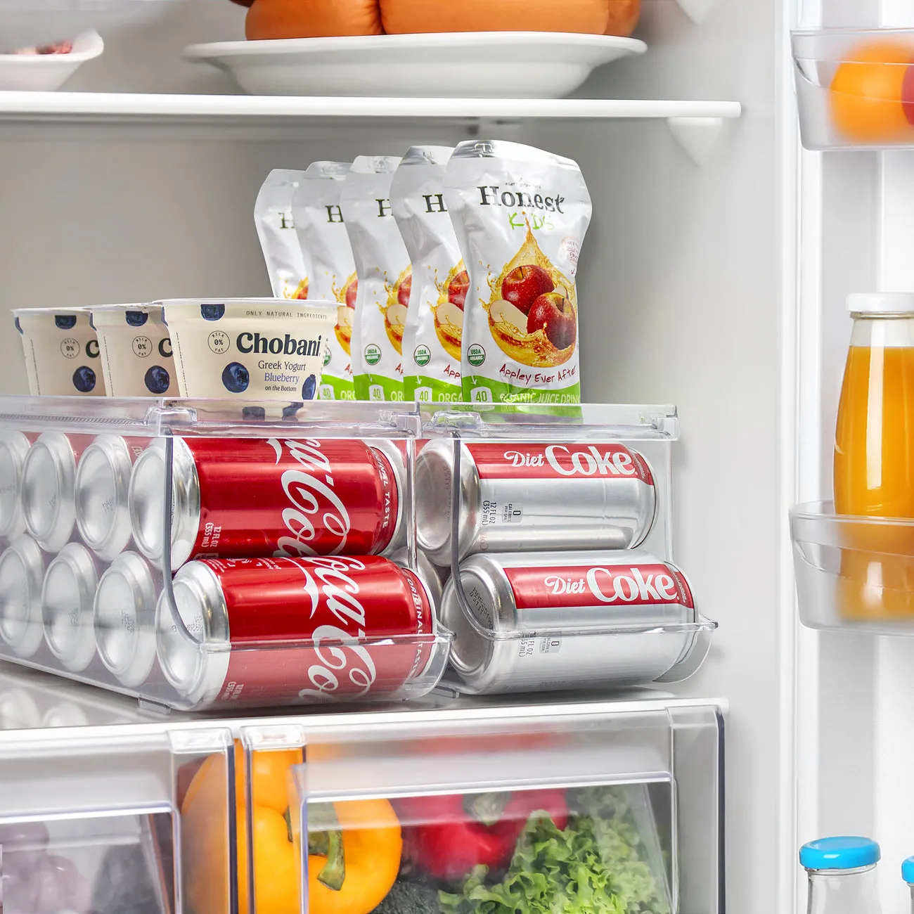 Soda Can Organizer Bin with Lid