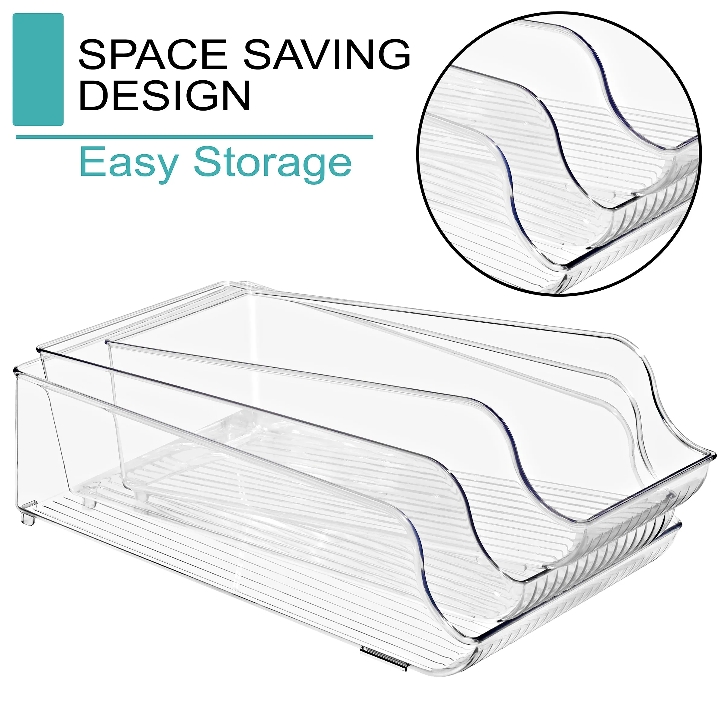 Soda Can Organizer Bin with Lid