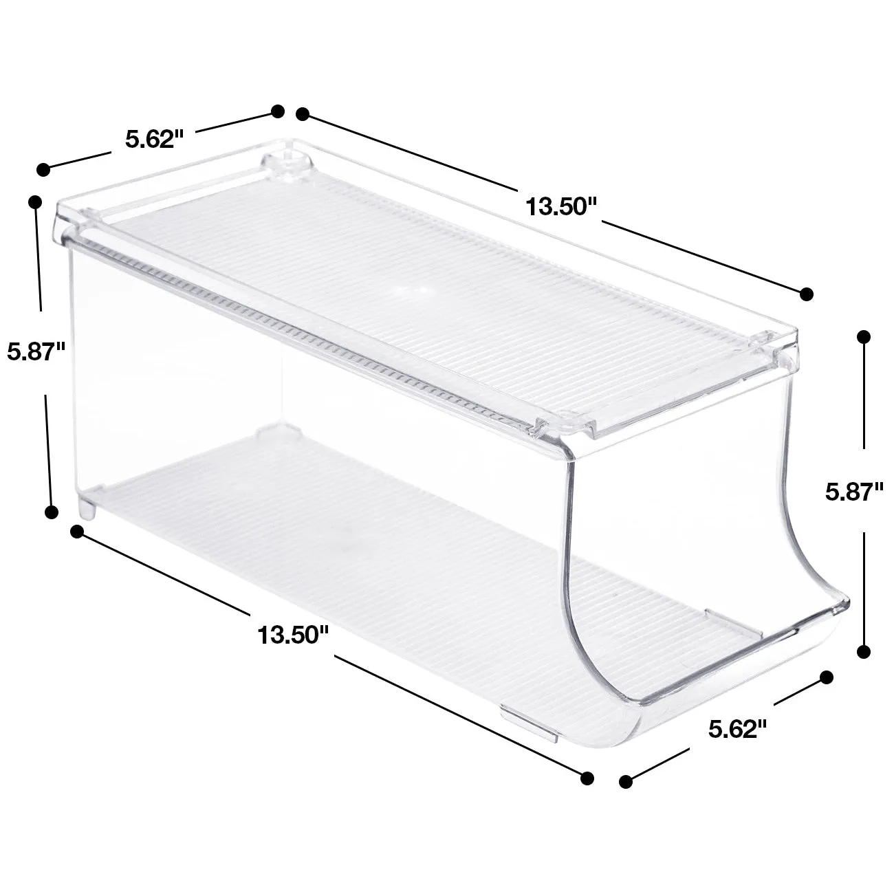 Soda Can Organizer Bin with Lid