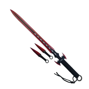 Tactical Master 27-Inch Tactical Machete and Throwing Knives Set.