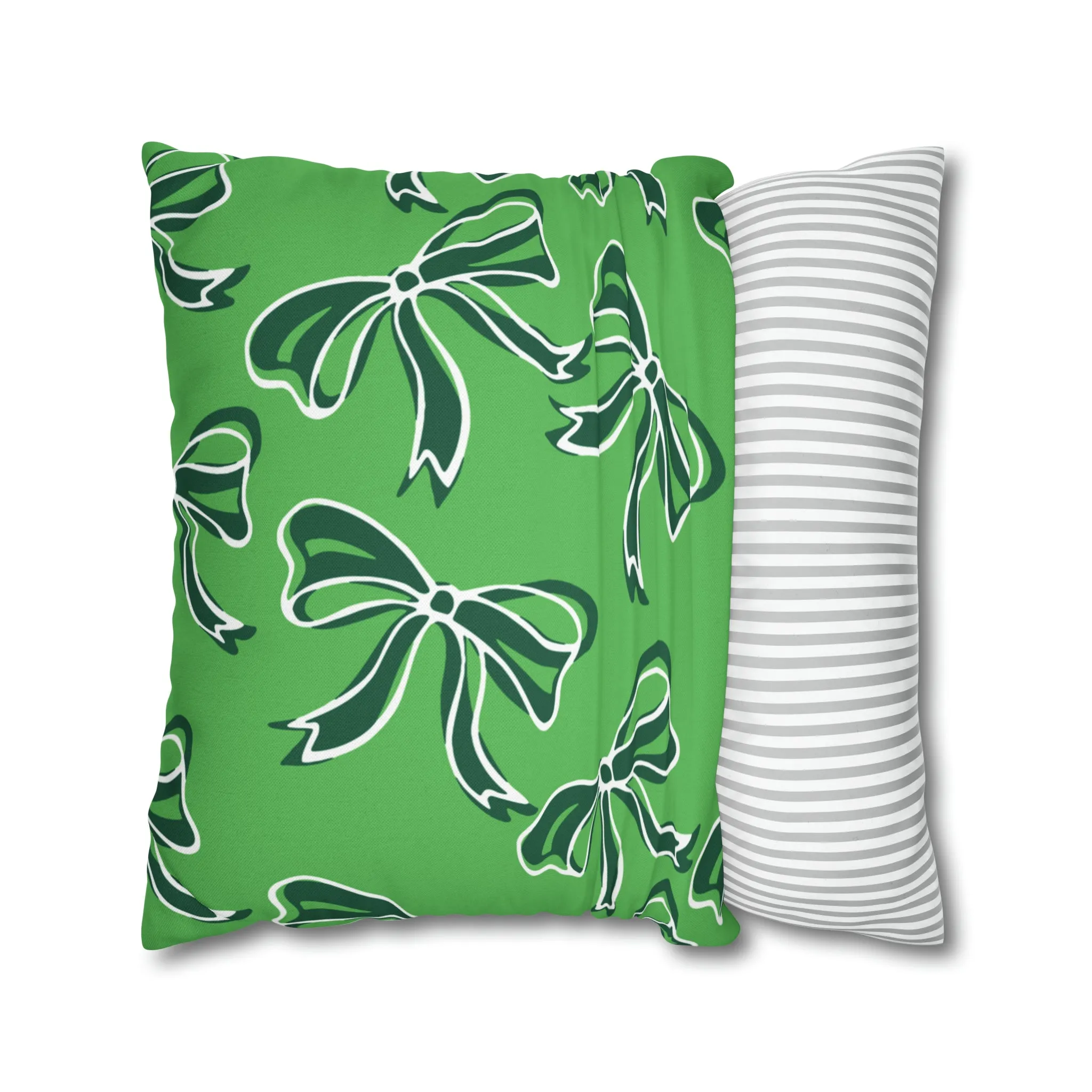 Trendy Bow College Pillow Cover - Dorm Pillow,Graduation Gift,Bed Party Gift,Acceptance Gift,College Gift, Binghamton Bearcats, BING
