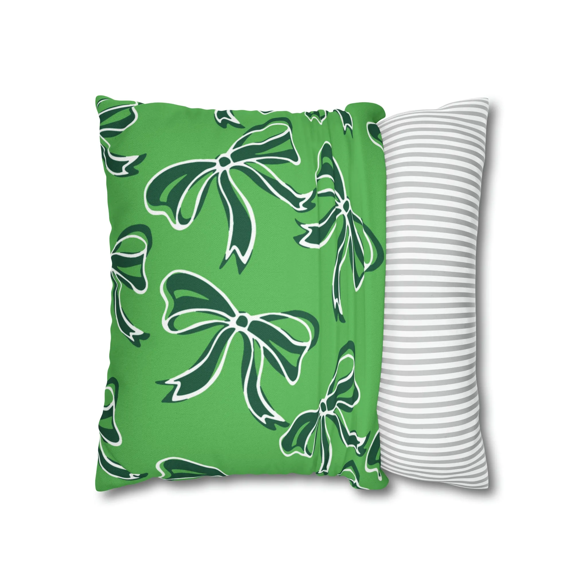 Trendy Bow College Pillow Cover - Dorm Pillow,Graduation Gift,Bed Party Gift,Acceptance Gift,College Gift, Binghamton Bearcats, BING