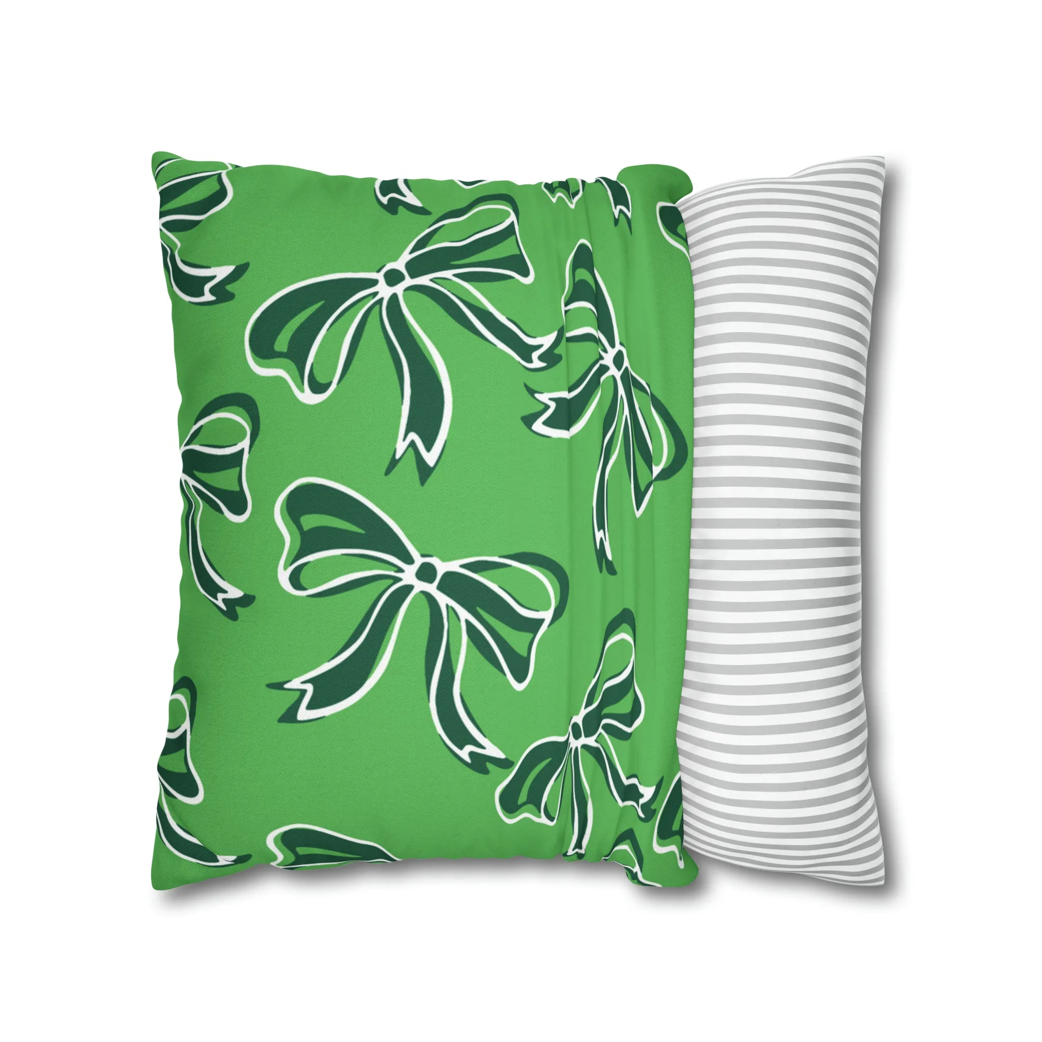 Trendy Bow College Pillow Cover - Dorm Pillow,Graduation Gift,Bed Party Gift,Acceptance Gift,College Gift, Binghamton Bearcats, BING