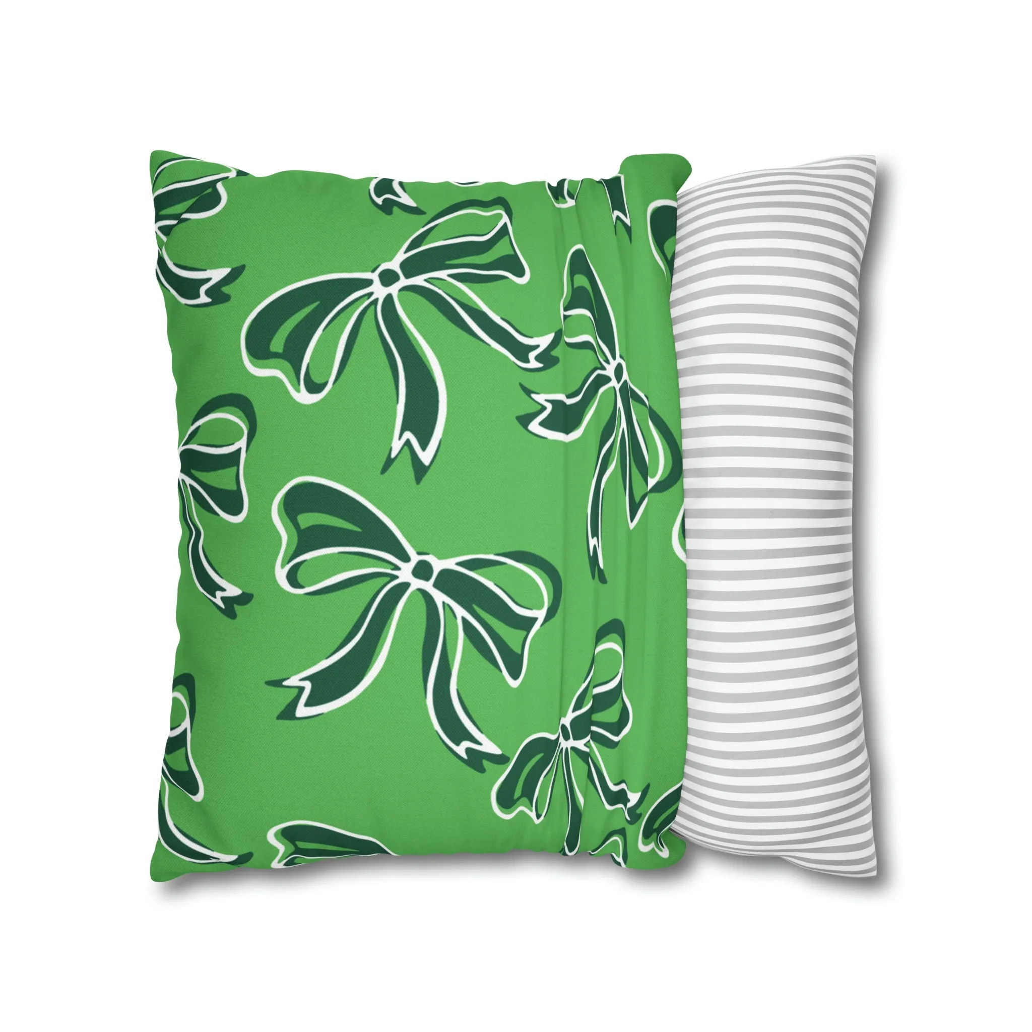 Trendy Bow College Pillow Cover - Dorm Pillow,Graduation Gift,Bed Party Gift,Acceptance Gift,College Gift, Binghamton Bearcats, BING