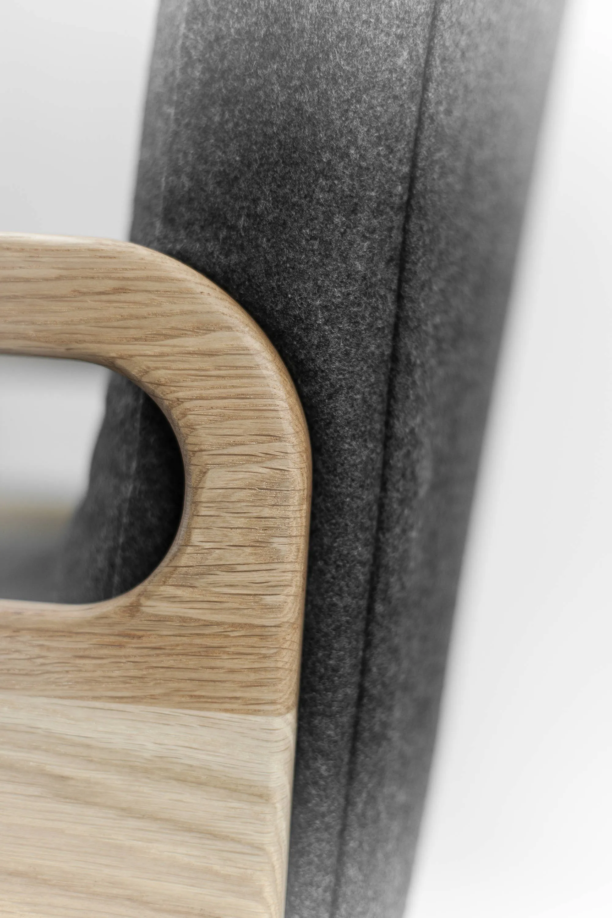 Upholstered midcentury solid timber Armchair
