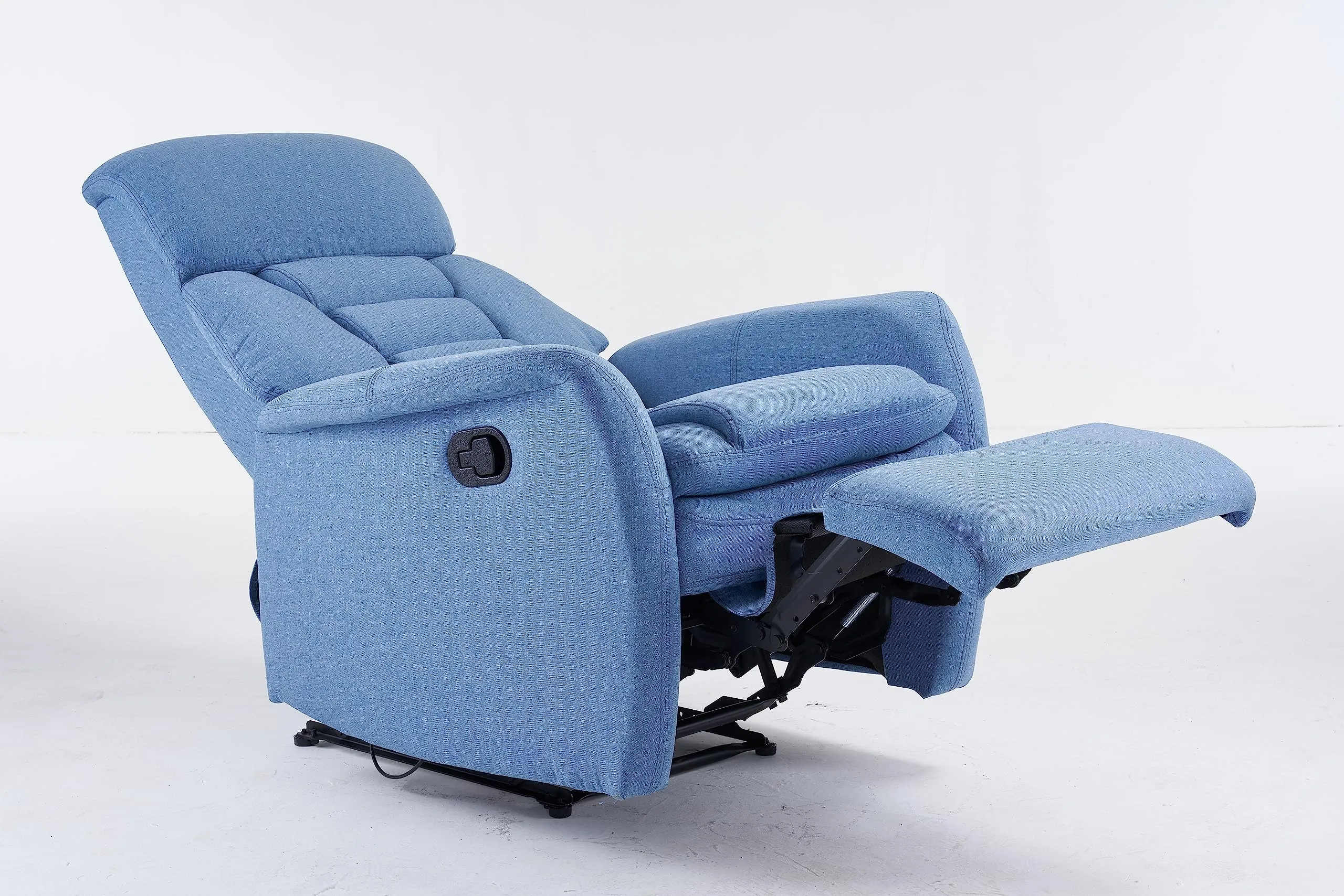USHA SHRIRAM Fabric Recliner Sofa | Manual Recliner | Extra Comfortable | Recliner Sofa 1 Seater | Recliner Chair | Single Seater Sofa Chair | Rocking Recliner Chair | Relaxing Sofa Chair | Blue