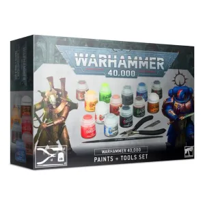 Warhammer 40K Paints   Tools Set (Space Marines)