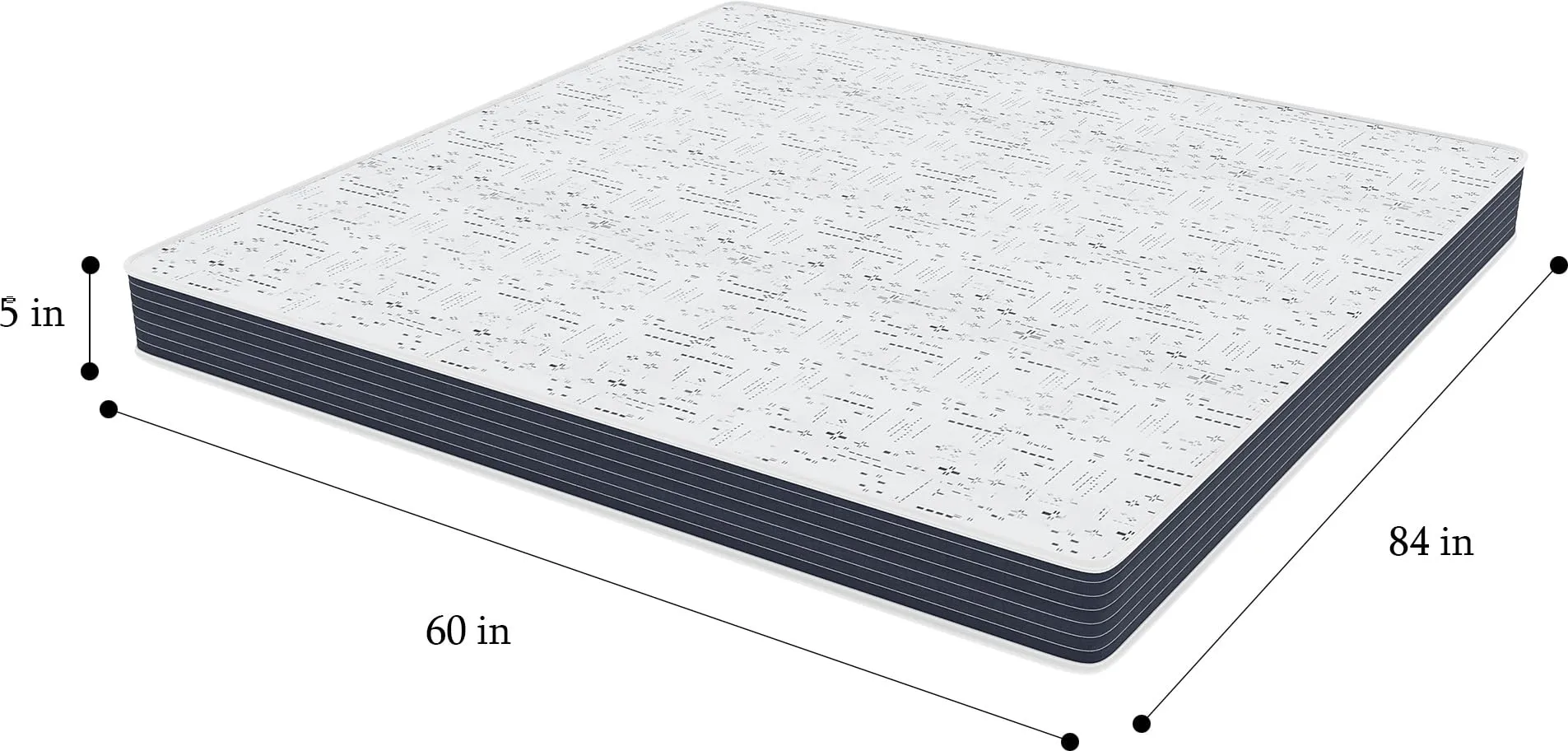WESTIDO RehabRest Multiple Memory Foam | High Resilience (HR) Foam Knitted Fabric Queen Size Orthopedic Mattress OrthoKQ5inch84X60