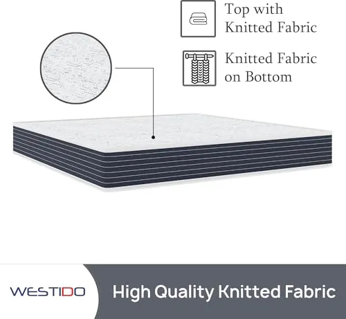 WESTIDO SteadySupport Multiple High Resilience (HR) Foam | High Resilience (HR) Foam Knitted Fabric King Size Zero Partner Disturbance SteadySupportKQ10inch72x72