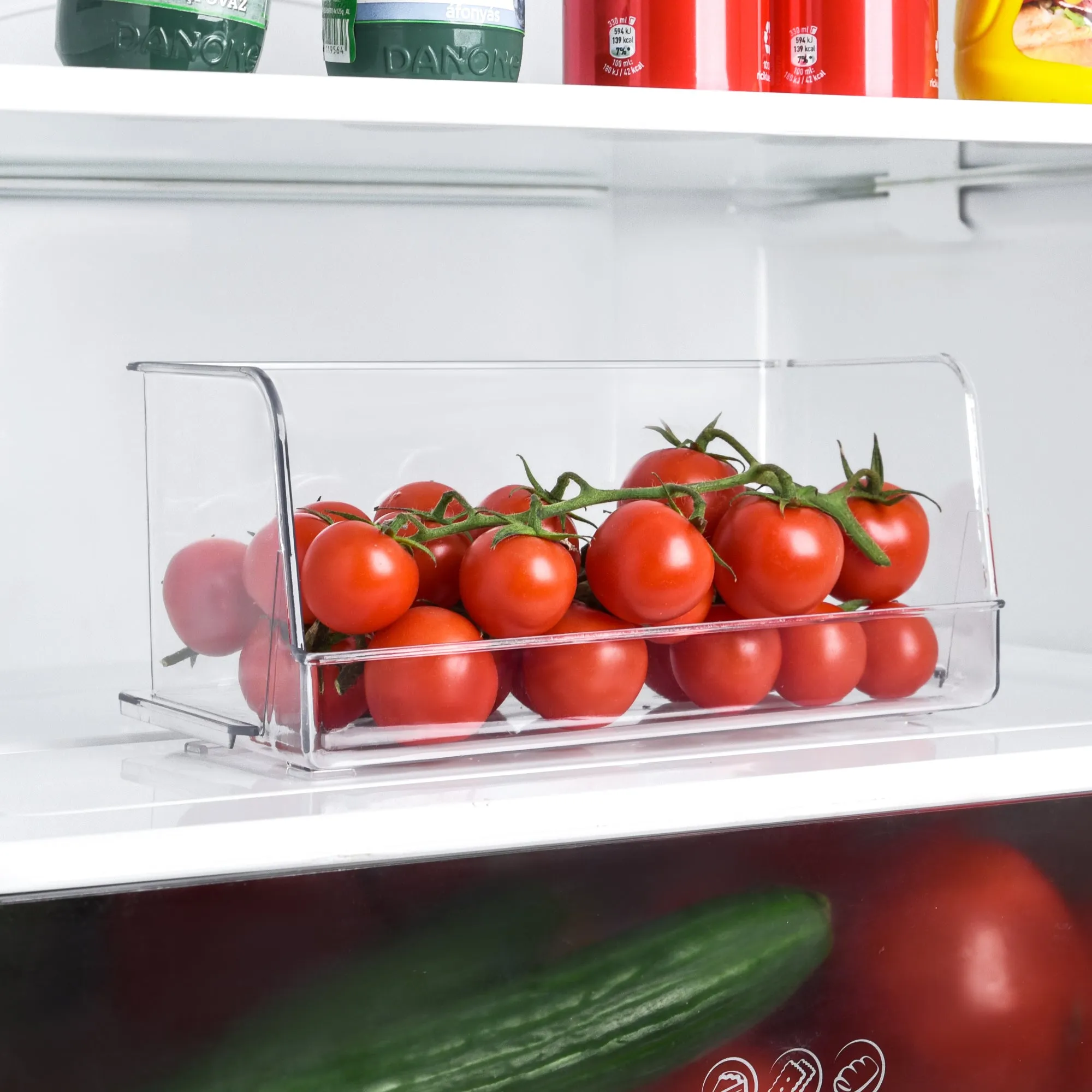 Wide Open Stackable Clear Bins