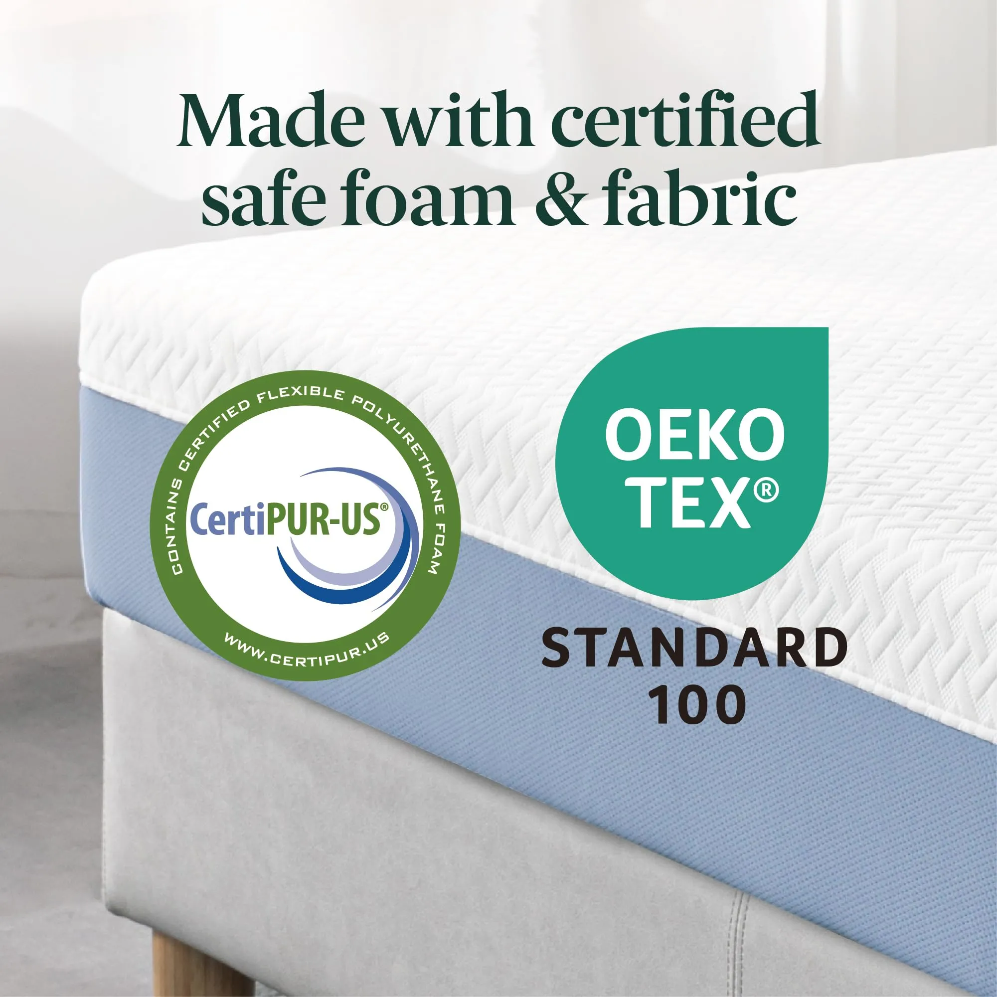ZINUS Cooling Essential Foam Bed Mattress Conventional, Queen, White